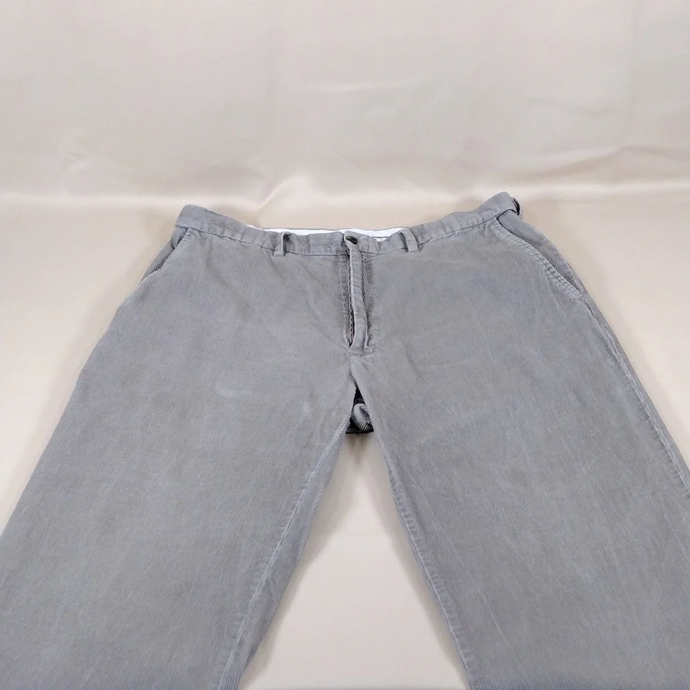 Haggar Grey Business Casual Formal Office Straight Leg 100% Cotton Chino Pants